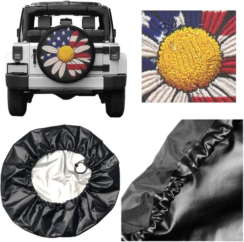 Vista 16 de Cool Cat and UFO Spare Tire Cover Wheel Protectors Dust-Proof Wheel Tire Cover Fit Trailer, Rv, Sand Many Vehicle 14inch