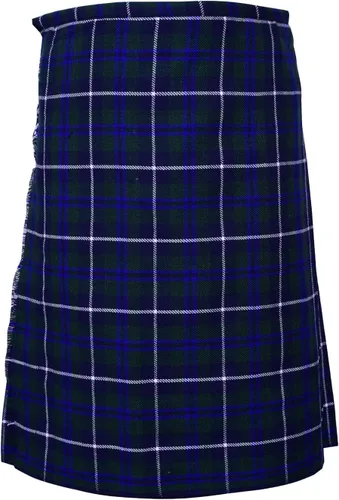 Vista 5 de KS - Kilt de 5 yardas para hombre, hecho de lana acrílica, 13 onzas, varios kilts de tartán gris