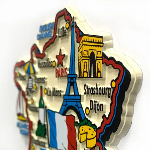 Vista 4 de Imán de mapa de país gigante de Australia por imanes clásicos, recuerdos coleccionables de goma 3D estilo vintage y regalos fabricados