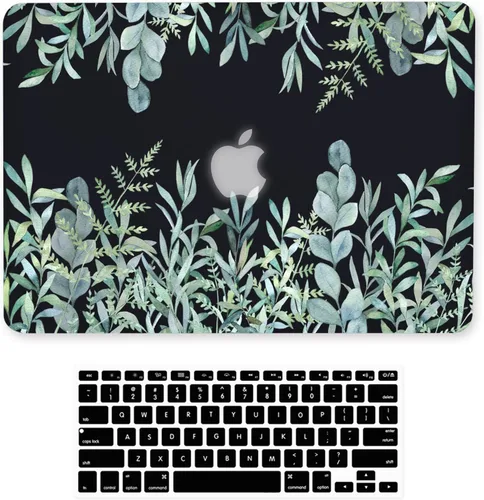 Vista 8 de Funda para MacBook Air de 13 pulgadas (modelo: A1466 y A1369, versión 2010-2017), efecto 3D, cubierta dura transparente negra mate y cubierta
