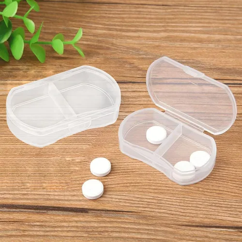 Vista 7 de Pastillero para bolso, organizador de pastillas pequeño, portátil, para viajes, diarios, pastilleros, AM y PM, mini pastillero para vitaminas