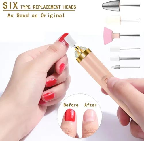 Vista 5 de 6 unidades de repuesto para limas de uñas compatibles con kit de uñas Finish Touch Flawless