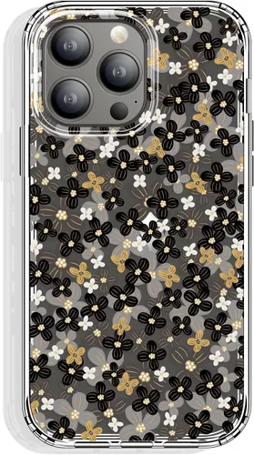 Vista 42 de GYZYA Funda transparente para iPhone 14 y iPhone 13 de 6.1 pulgadas con diseño de patrón, funda protectora delgada de TPU + parachoques a prueba