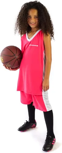 Vista 2 de Conjunto de camisetas de baloncesto prémium para niños, camisetas deportivas y pantalones cortos deportivos para jóvenes y niños de 6 a 12 años