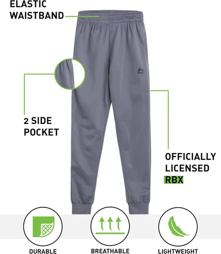 Vista 2 de RBX Pantalones deportivos para niño - Paquete de 2 pantalones deportivos de tricot (talla 4-20)