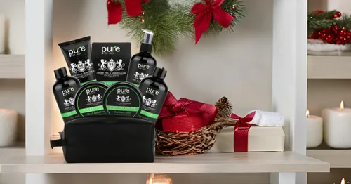 Vista 6 de Cesta de regalo de spa para hombres, juego de regalo de baño y cuerpo. Cesta de spa para hombre para regalos de vacaciones para él (XL)