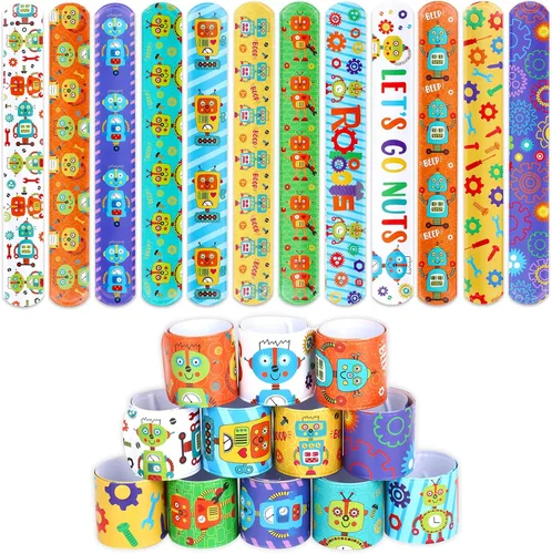 Vista 16 de Serencatcher 48pcs Slap Bracelets Party Favors for Birthday Baby Shower Party Supplies Gifts