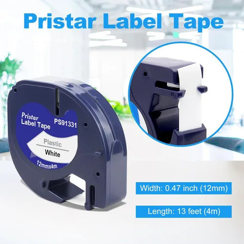 Vista 3 de Pristar 91331 Compatible para Dymo LetraTag Recambios de plástico de 1/2
