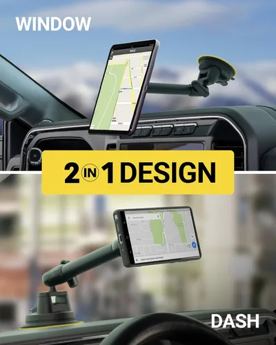 Vista 3 de Scosche Soporte magnético extra fuerte para teléfono celular, soporte para tableta/camión, semi y automóvil, soporte de succión MagSafe resistente