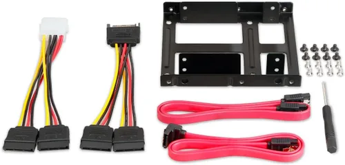 Vista 9 de Inateck ST1002S kit de montaje de disco duro interno de SSD de 2 x 2 1/2 pulgadas a 3,5 pulgadas, con soporte