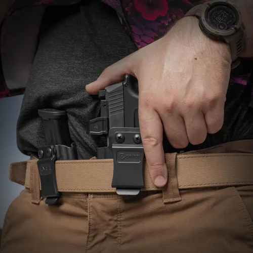 Vista 4 de GRITR IWB Kydex Right/Left Hand Sig Sauer P365-XMACRO Pistol Holster - Optic Cut, Concealment Claw, Open Bottom, 1.5" Belt Clip, Adjustable