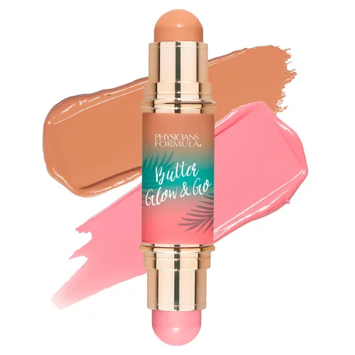Vista 10 de Physicians Formula Butter Glow & Go - Barra multiusos, fórmula ultra cremosa con mantequilla de Murumuru, acabado radiante, libre de crueldad Playa