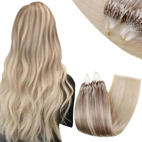 Vista 84 de RUNATURE K Tip - Extensiones de cabello humano real, ombré, pelo corto