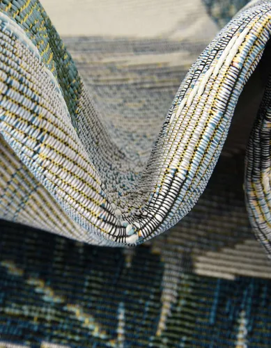 Vista 7 de Unique Loom Outdoor Botanical Collection - Alfombra Kula (4 pies 1 pulgada octágono multi/gris)