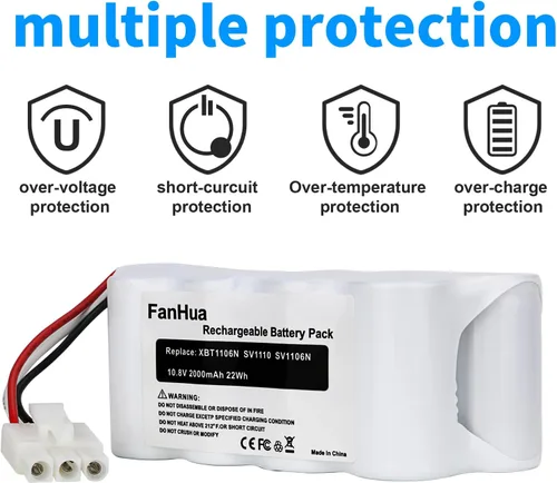 Vista 6 de Batería de repuesto de 10.8 V compatible con Shark XBT1106N SV1110 SV1106N SV1110N SV116N Freestyle Navigator aspiradora inalámbrica