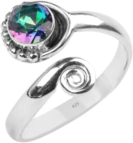 Vista 45 de Anillo de dedo del pie de piedra preciosa de plata de ley 925, joyería para el cuerpo, anillo de dedo del pie de la mano de la mano de la piedra