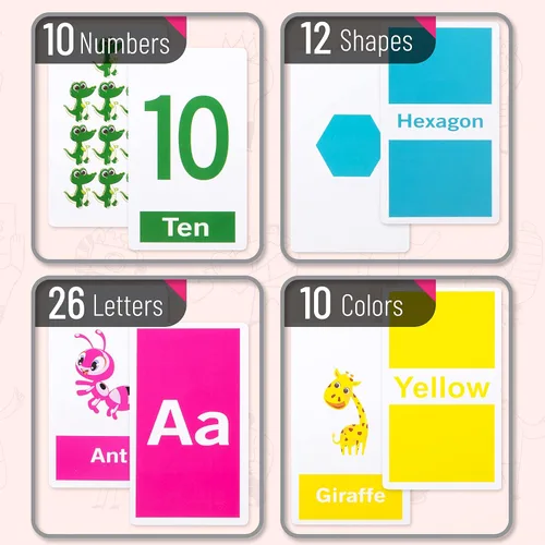 Vista 3 de Mr. Pen Tarjetas flash del alfabeto para niños pequeños, de doble cara, 58 tarjetas de imagen, ABC y tarjetas flash de números Toddler Flash