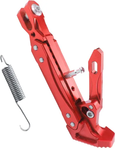 Vista 7 de Caballete universal para motocicleta con soporte lateral ajustable para pie, caballete de estacionamiento para motocicleta eléctrica, soporte