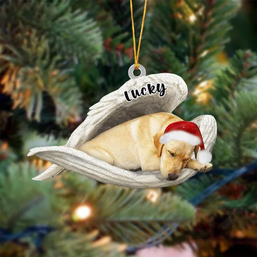 Vista 149 de Ángel durmiente de Afghan Hound para Navidad, adorno personalizado con el nombre del perro, adorno de Navidad personalizado para amantes de perros