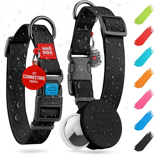 Vista 45 de WAUDOG Collar de Perro Impermeable - Collar de Perro Ajustable para Perros Grandes, Pequeños y Medianos - Collar de Perro Desmontable Impermeable