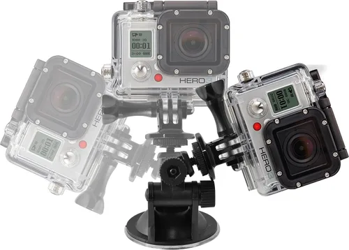Vista 4 de Xit XTGPCARM Mini Soporte de coche con ventosa para cámaras GoPro Hero 3/3+ y 4 (negro)