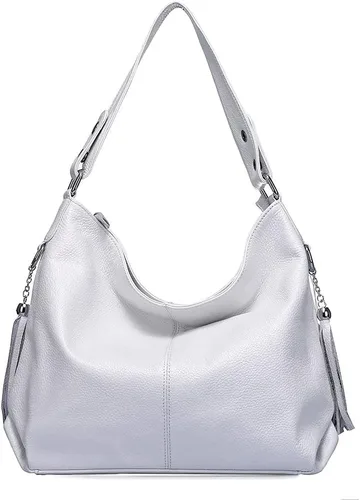 Vista 74 de Moda suave cuero genuino borla mujer bolso señoras hombro mensajero hobo bolso