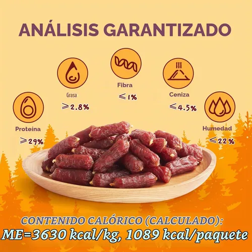 Vista 6 de Jungle Calling - Golosinas suaves de salchicha de res para perros pequeños y medianos, 10.6 onzas