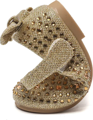 Vista 6 de kkdom Zapatos de vestir para niña Mary Jane Ballet Flats Bow Flower Girl Boda Fiesta Bailarina Zapatos planos para niñoniño pequeño niño grande