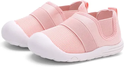 Vista 4 de Peggy Piggy Zapatos de bebé para caminar, zapatos para niños y niñas, zapatillas antideslizantes para primeros pasos, malla transpirable, zapatos