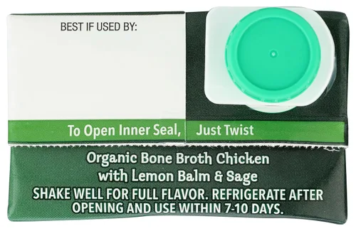 Vista 4 de Pacific Foods Bálsamo de limón orgánico y caldo de hueso de pollo con salvia, 32 onzas