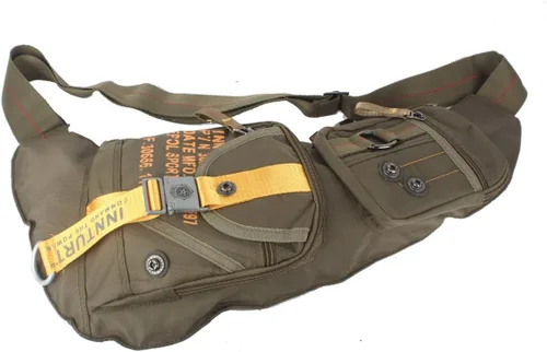 Vista 3 de Mochila de nylon para el pecho, mochila de viaje en bicicleta y gimnasio