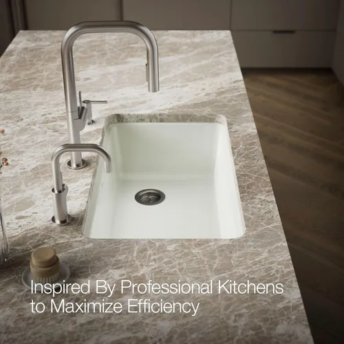 Vista 10 de Kohler 5871-5UA3-NY Riverby® Fregadero de cocina con estación de trabajo de un solo tazón de 33 pulgadas, Dune