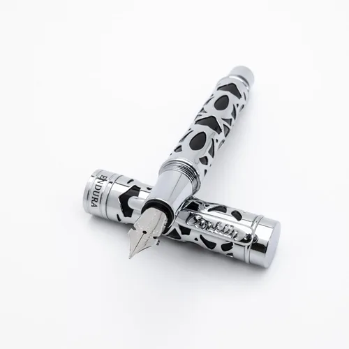 Vista 16 de Conklin Endura Deco Crest - Pluma estilográfica en azul, punta media, instrumento de escritura prémium