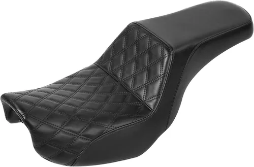 Vista 43 de C.C. RIDER Asiento para Conductor y Pasajero Asiento de Elevación Compatible con Harley Dyna Street Bob FXDB Low Rider FXDL/FXDLS Super Glide Custom