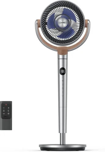 Vista 2 de Dreo Ventilador de pie con control remoto, ventilador de torre con control remoto, ventiladores oscilantes para dormitorio y hogar