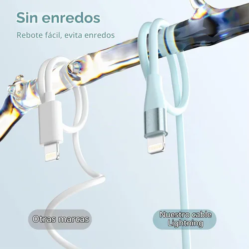 Vista 4 de Cargador de iPhone [certificado Apple MFi] Paquete de 3 cables Lightning de 10 pies de carga rápida para iPhone compatible con iPhone 13, 12, 11 Pro