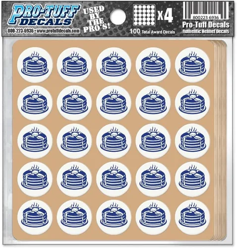 Vista 35 de Calcomanías de premio de panqueques, 100 calcomanías de recompensa de fútbol para cascos en el color de tu