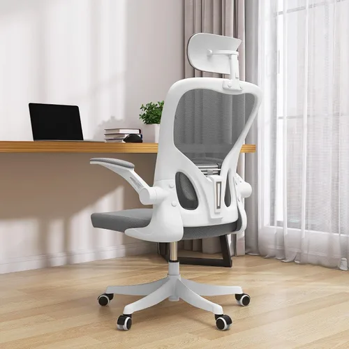 Vista 11 de Monhey Silla de oficina negra, silla de oficina ergonómica, silla de escritorio de oficina en casa para personas grandes y altas, silla