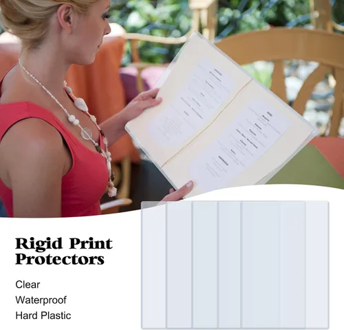 Vista 4 de Rainmae Paquete de 5 protectores rígidos de impresión de 11 x 17 pulgadas, protectores de hojas de plástico duro impermeables transparentes, fundas