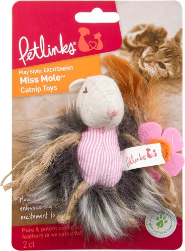 Vista 20 de Petlinks (3 unidades de 3 ratones ciegos de hierba gatera juguetes para gatos, color seleccionado al azar, 3 unidades (paquete de 5)