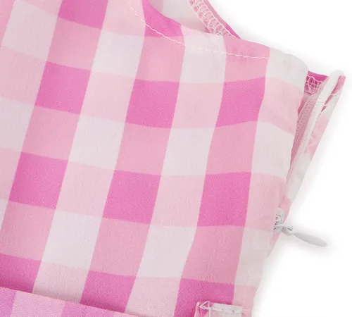 Vista 5 de Sukyfecde Disfraz de princesa rosa de la película 2023 para niñas, traje de Halloween con accesorios de 2 a 12 años