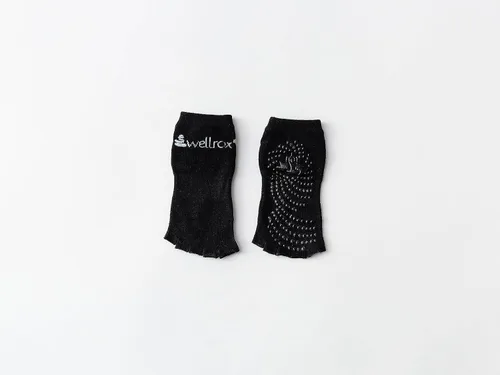 Vista 5 de Wellrox Toeless Yoga Socks, Yoga Socks with Grips for Women, Toeless Socks, Open Toe Socks Women, Pilates Toe Socks
