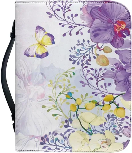 Vista 44 de TODIYADDU Cubierta de la Biblia Personalizable Personalizable PU Biblia Protector Libro Cubierta de la Biblia Bolsa de asas