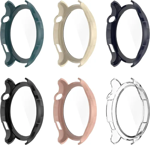 Vista 9 de Funda protectora de policarbonato para Amazfit GTR 4, protector de pantalla de vidrio templado para Amazfit GTR 4, accesorios de reloj inteligente