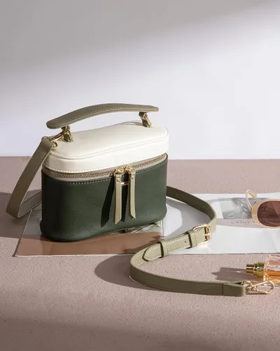 Vista 3 de LOVEVOOK - Bolso bandolera para mujer, con asa superior y pequeño bolso de hombro de cuero PU, bolso de mano con solapa para damas