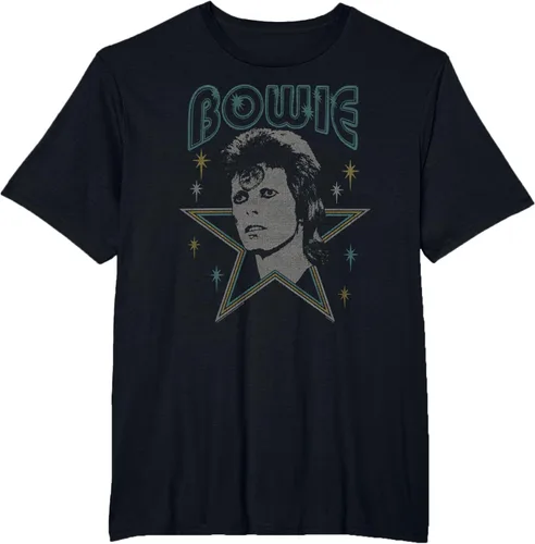 Vista 22 de David Bowie - Camiseta azul Ziggy Stardust, Negro, S