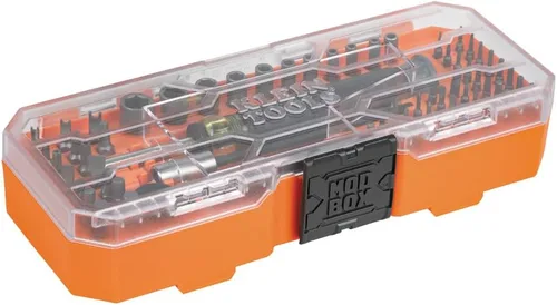 Vista 10 de Klein Tools 32787 Juego de destornilladores de precisión con micro-trinquete de 64 piezas con estuche modular, magnético, precisión, puntas estándar