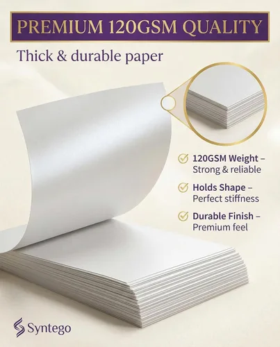 Vista 7 de 10 papel brillante A4 blanco nacarado de 4.23 oz/m² de doble cara apto para impresoras de inyección de tinta y láser Papel de perlas blancas