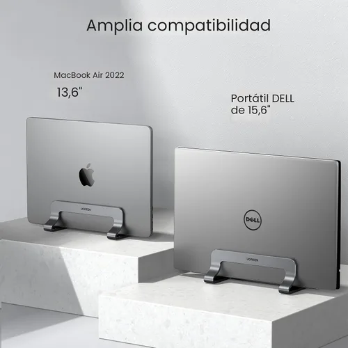 Vista 8 de UGREEN Soporte vertical para laptop para escritorio compatible con MacBook Pro, MacBook Air, soporte vertical de aluminio ajustable para portátiles