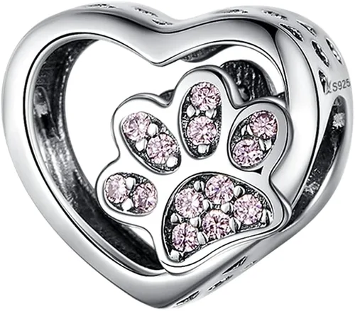 Vista 81 de Abalorios de plata de ley para pulseras, collares, familia para siempre, circonita cúbica, regalo de joyería para mujeres